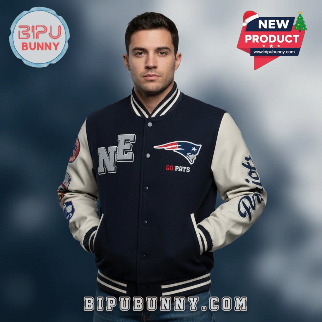 New England Patriots Super Bowl Champions Premium Varsity Jacket New England Patriots Super Bowl Champions Premium Varsity Jacket