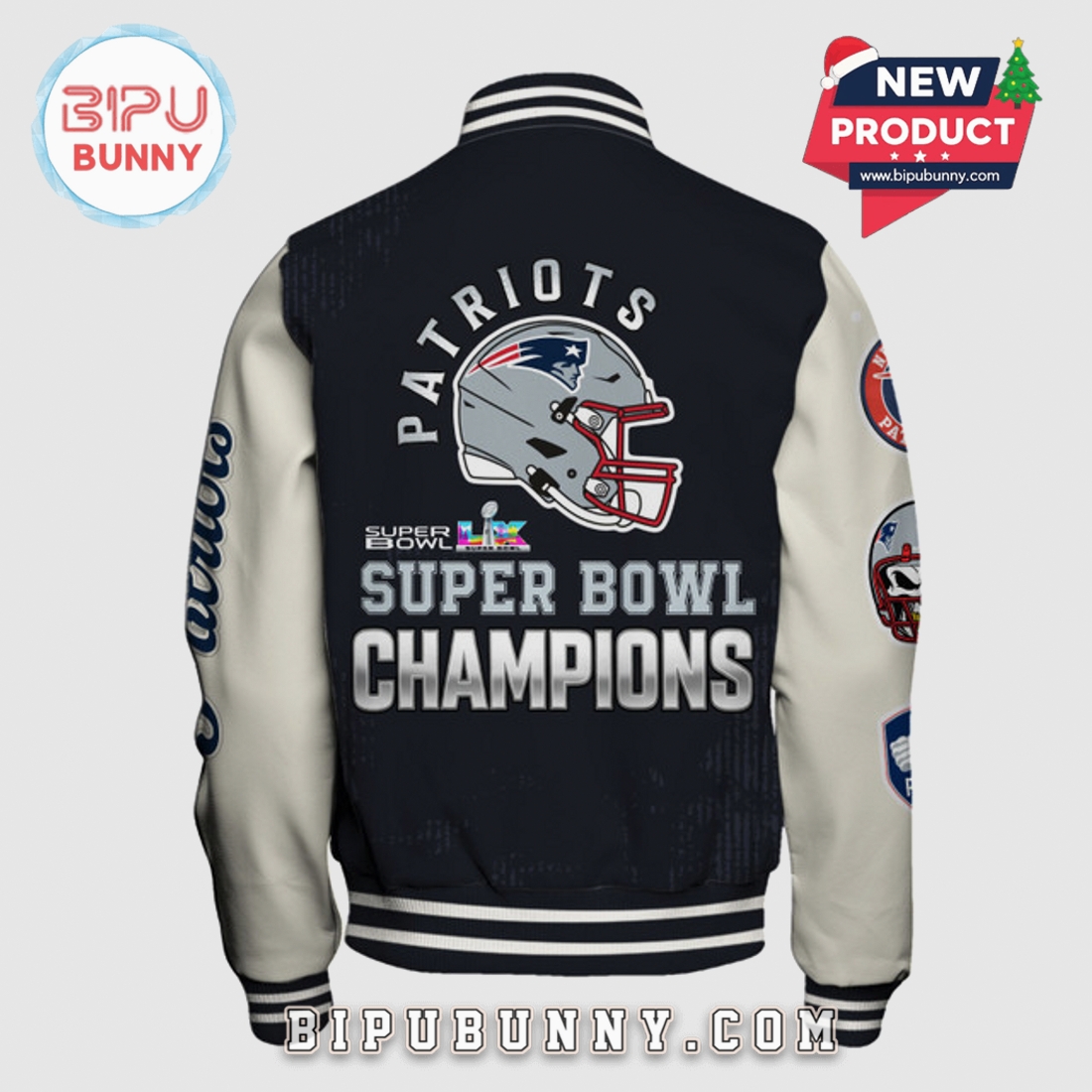 New England Patriots Super Bowl Champions Premium Varsity Jacket New England Patriots Super Bowl Champions Premium Varsity Jacket