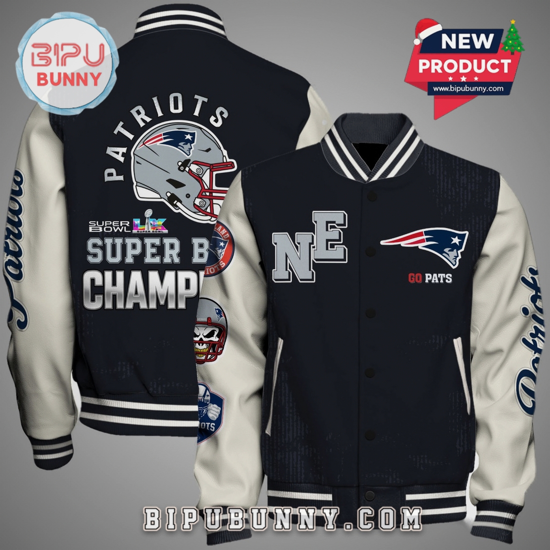 New England Patriots Super Bowl Champions Premium Varsity Jacket New England Patriots Super Bowl Champions Premium Varsity Jacket