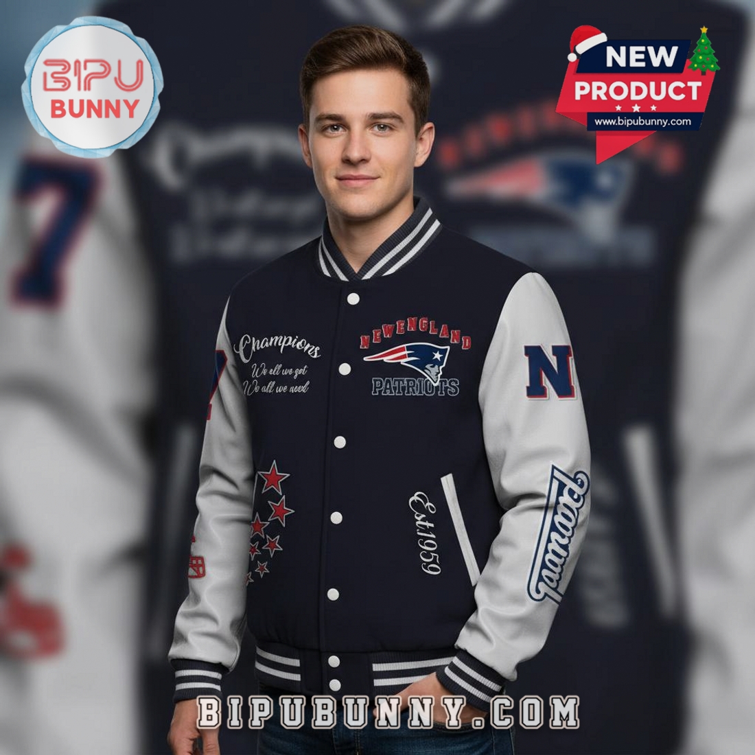 New England Patriots Super Bowl Champions Varsity Jacket New England Patriots Super Bowl Champions Varsity Jacket