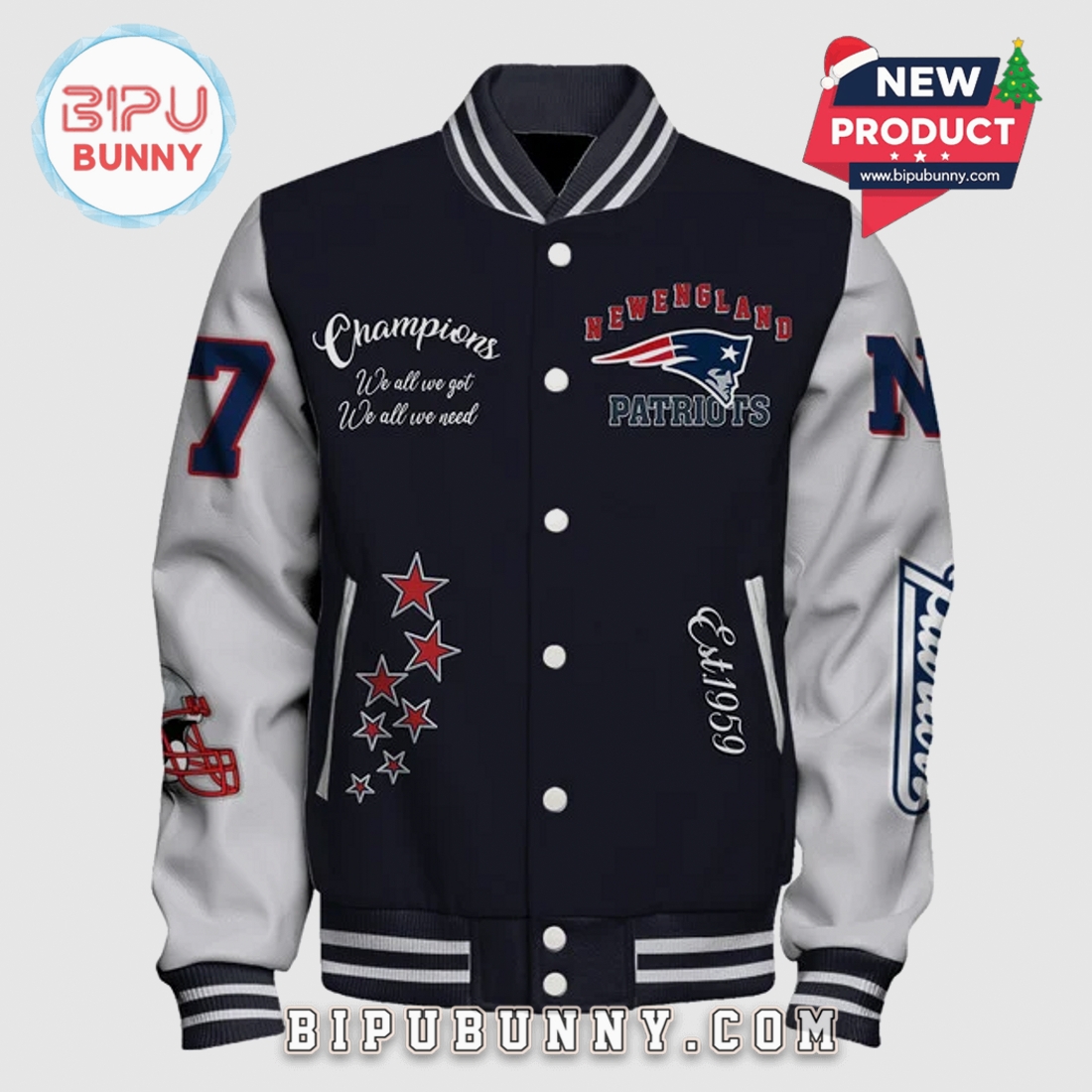 New England Patriots Super Bowl Champions Varsity Jacket New England Patriots Super Bowl Champions Varsity Jacket
