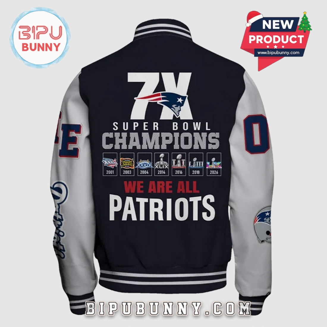 New England Patriots Super Bowl Champions Varsity Jacket New England Patriots Super Bowl Champions Varsity Jacket