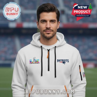 New England Patriots Super Bowl Conference Champions Half-Zip Hoodie