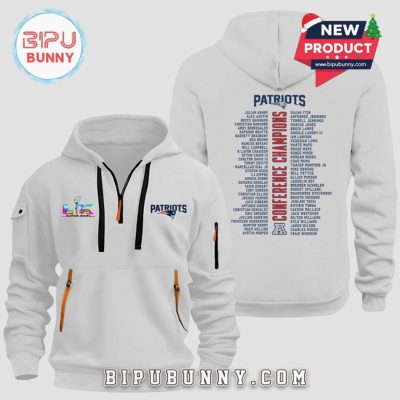 New England Patriots Super Bowl Conference Champions Half-Zip Hoodie