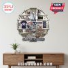 New England Patriots Super Bowl clock. Features football imagery and text.!