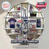 Patriots clock face displaying team images, logo, and Super Bowl LX Champions text.!