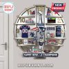 New England Patriots-themed wall clock with Patriots logos and Super Bowl LX Champions text.!