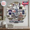 Patriots Super Bowl LX Champions clock featuring team-themed elements for each hour.!