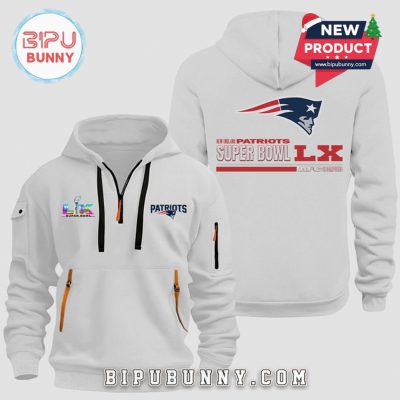 New England Patriots Super Bowl LX Champions Half-Zip Hoodie