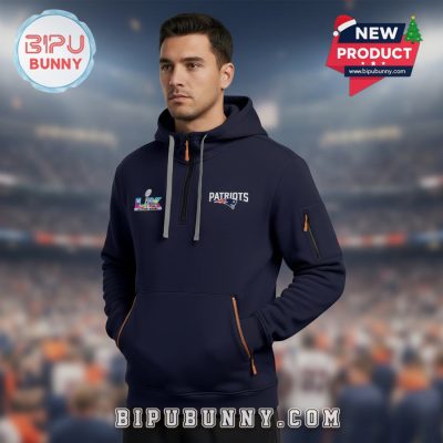 New England Patriots Super Bowl LX Conference Champions Half-Zip Hoodie