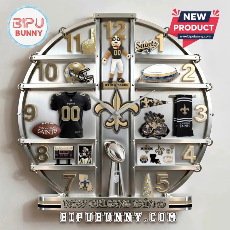 New Orleans Saints 3D Visual Effect Home Decor Wall Clock
