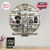 New Orleans Saints themed wall clock featuring team memorabilia and the team name!