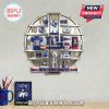New York Giants themed wall clock features team memorabilia at each hour mark!