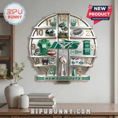 New York Jets 3D Home Decor Visual Effect Wall Clock
