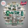 New York Jets fan clock with memorabilia! A football lover's timekeeping dream!