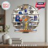 New York Knicks themed novelty wall clock featuring team merchandise as hour markers.!