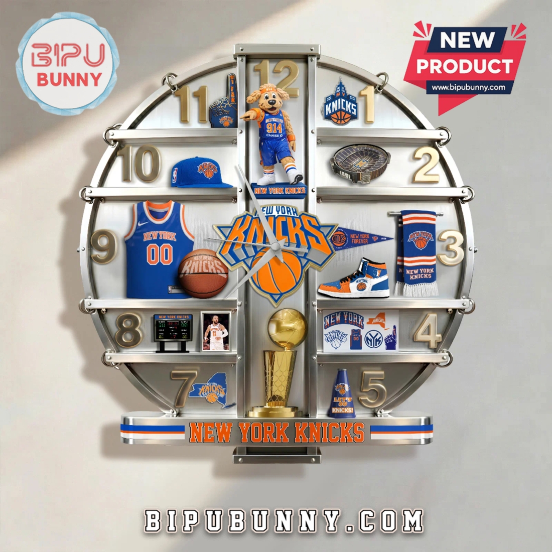 New York Knicks 3D Visual Effect Home Decor Wall Clock New York Knicks 3D Visual Effect Home Decor Wall Clock
