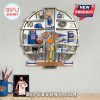 New York Knicks themed wall clock with team-related items displayed on each number section.!