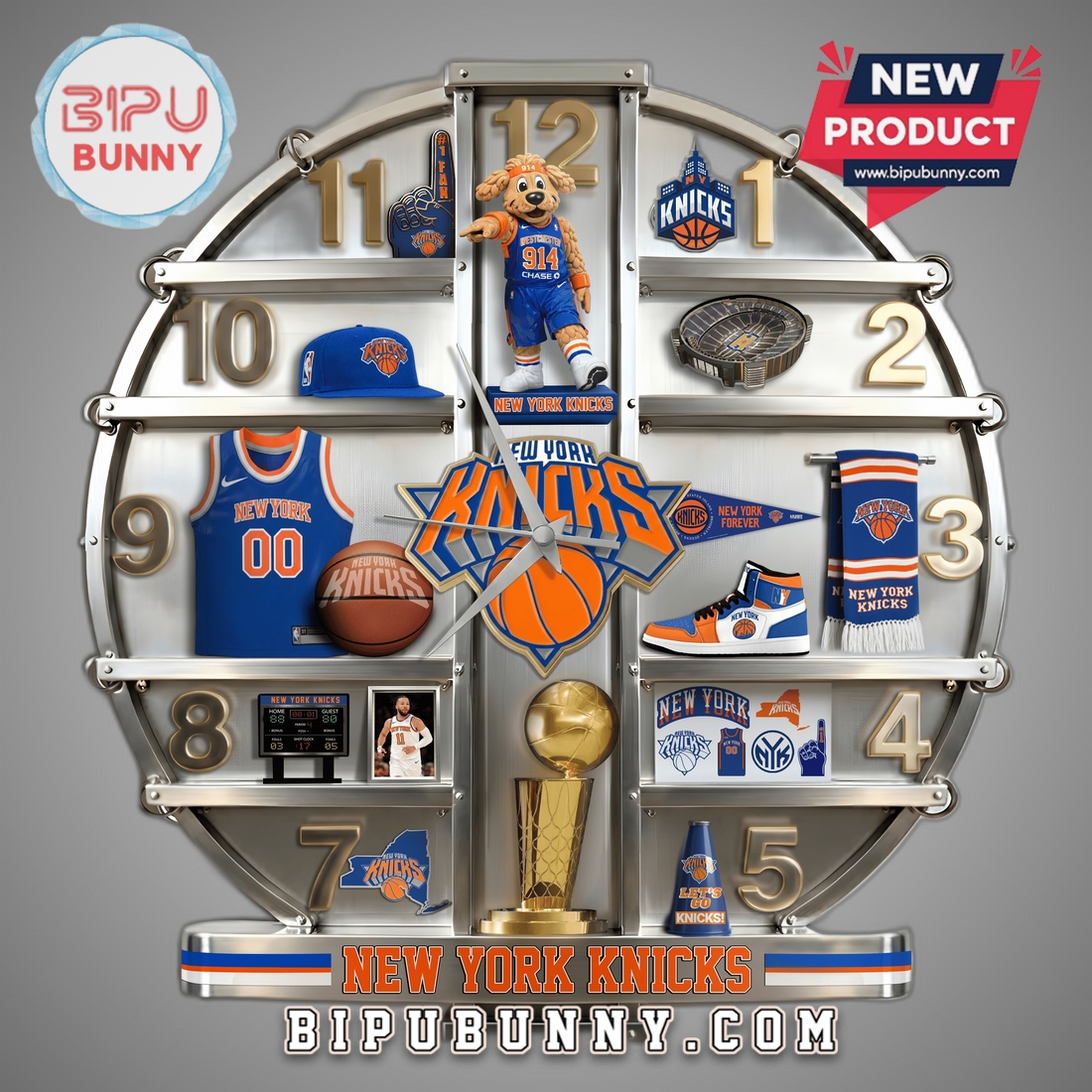 New York Knicks 3D Visual Effect Home Decor Wall Clock New York Knicks 3D Visual Effect Home Decor Wall Clock
