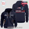 Navy blue Patriots Super Bowl LX hoodie featuring team logo and AFC Champions text.!