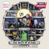 Customizable 'The Nightmare Before Christmas' clock featuring Jack Skellington, Sally, and other characters. Add your names!