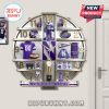 Northwestern Wildcats themed wall clock featuring school memorabilia as hour markers.!
