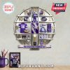 Northwestern Wildcats themed wall clock with team memorabilia design.!
