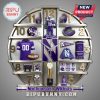 Northwestern Wildcats themed wall clock featuring team memorabilia at each hour.!