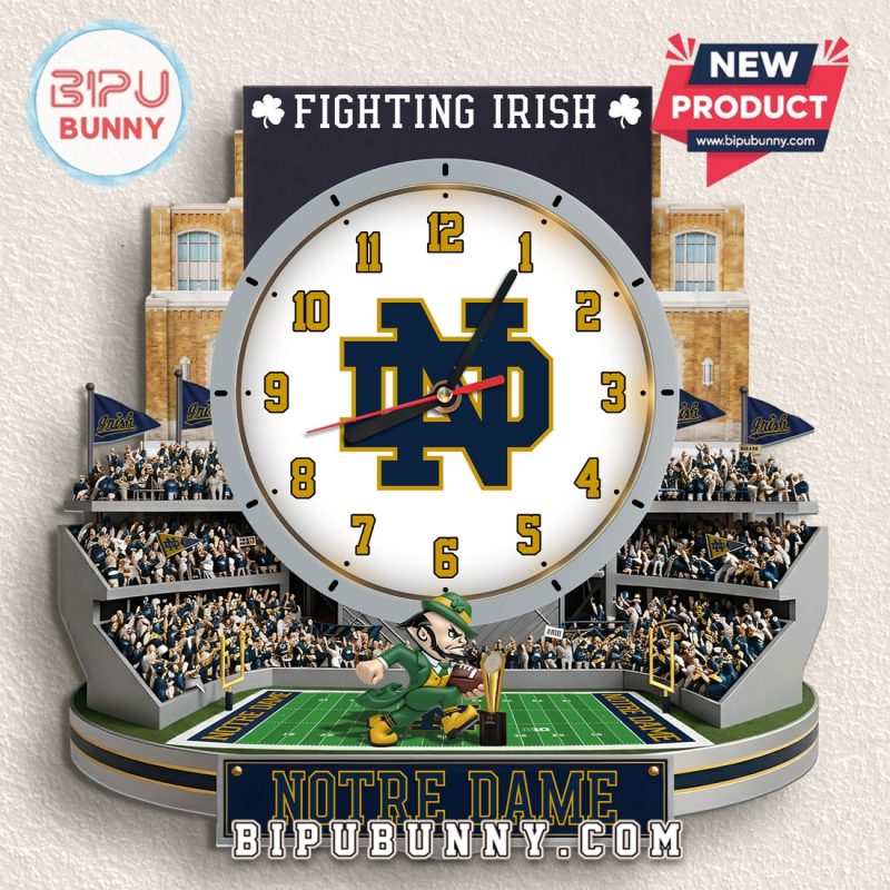 Notre Dame Fighting Irish 3D Stadium Decorative Wall Clock Notre Dame Fighting Irish 3D Stadium Decorative Wall Clock