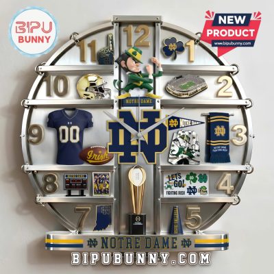 Notre Dame Fighting Irish 3D Visual Effect Decorative Wall Clock