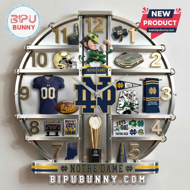 Notre Dame Fighting Irish 3D Visual Effect Decorative Wall Clock