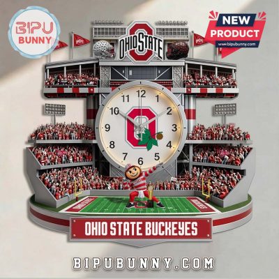 Ohio State Buckeyes Stadium 3D Effect Decorative Wall Clock
