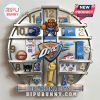 Oklahoma City Thunder-themed wall clock featuring team merch instead of numbers.!