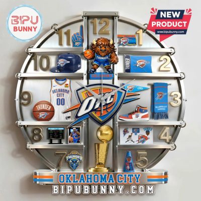 Oklahoma City Thunder 3D Visual Effect Home Decor Wall Clock