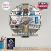 Oklahoma City Thunder themed wall clock with team memorabilia displayed as hour markers.!