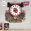 Oklahoma Sooners stadium wall clock with Boomer mascot and OU logo.!