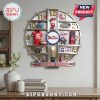 Ole Miss Rebels themed wall clock featuring memorabilia and team colors.!