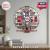 Ole Miss Rebels themed decorative wall clock with team-related figurines and memorabilia.!