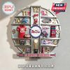 Ole Miss Rebels themed wall clock featuring school memorabilia on each hour marker.!