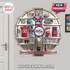 Ole Miss Rebels decorative wall clock with team memorabilia on display and 'Ole Miss Rebels' text!