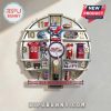 Ole Miss Rebels Wall Clock with football memorabilia design elements at each hour marker.!