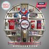 Ole Miss Rebels wall clock featuring team memorabilia as hour markers!