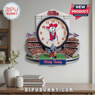 Ole Miss Rebels Stadium 3D Decorative Wall Clock