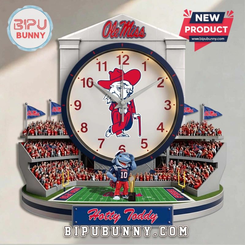 Ole Miss Rebels Stadium 3D Decorative Wall Clock
