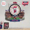 Ole Miss Rebels stadium wall clock with Colonel Reb mascot on the clock face and the Landshark mascot.!