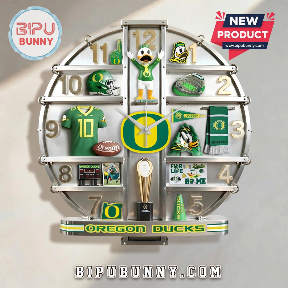 Oregon Ducks 3D Decorative Wall Clock Oregon Ducks 3D Decorative Wall Clock