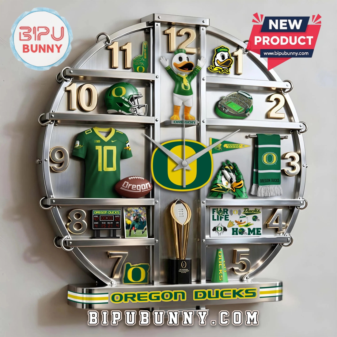 Oregon Ducks 3D Decorative Wall Clock Oregon Ducks 3D Decorative Wall Clock