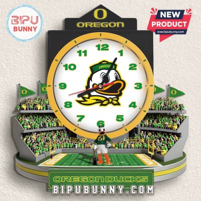 Oregon Ducks 3D Stadium Visual Effect Decorative Wall Clock