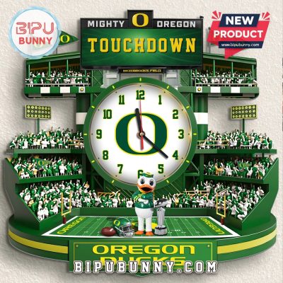 Oregon Ducks Stadium 3D Visual Effect Wall Clock