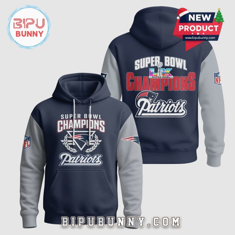 Patriots Super Bowl Champions Fan Apparel Graphic Print Pullover Hoodie